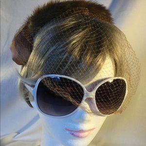 Split Mink Fascinator Bows & Veil